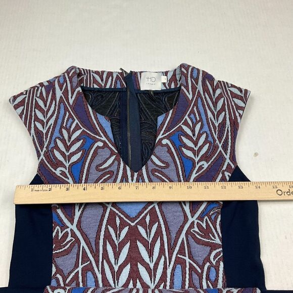 HD Paris Anthropologie Pencil Knit Dress Work Cocktail Back Zip Slim Fit XS - Picture 6 of 11